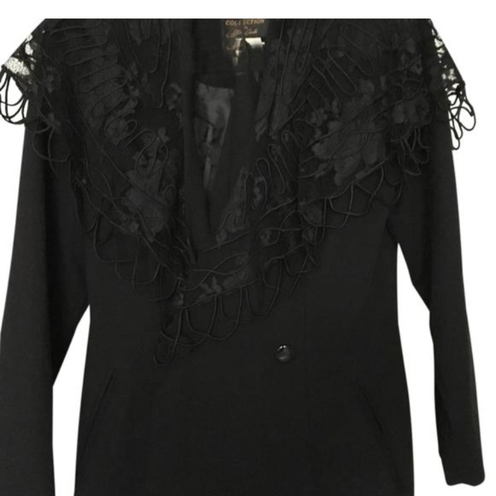 Black Laced Skirt Suit